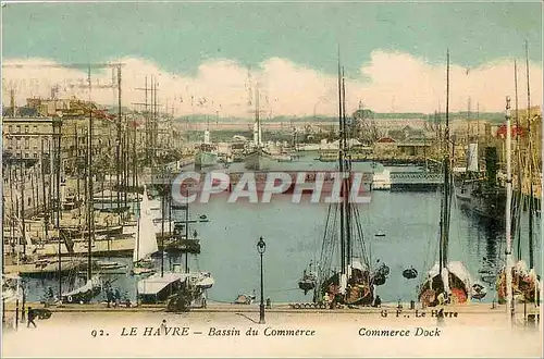 Cartes postales Le Havre Bassin du Commerce Bateaux