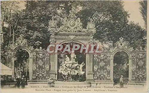 Cartes postales Nancy Place Stanislas Grilles en fer forge de Jean Lamour Fontaine d'Amphitrite