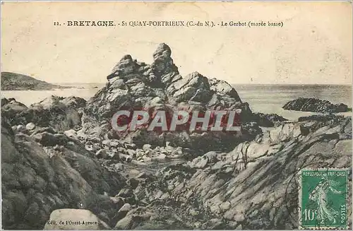 Cartes postales Bretagne St Quay Portrieux C du N Le Gerbot maree basse