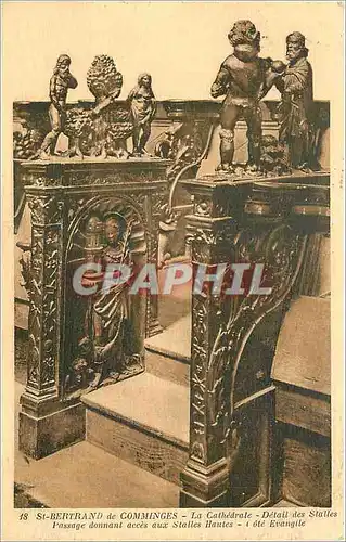 Cartes postales St-Bertrand de Comminges - La Cathedrale - detail des Stalles