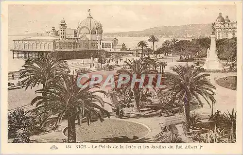 Ansichtskarte AK Nice le Palais de la Jetee et les Jardins du Roa Albert