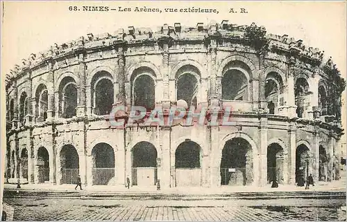 Ansichtskarte AK Nimes Les Arenes vue Exterieur