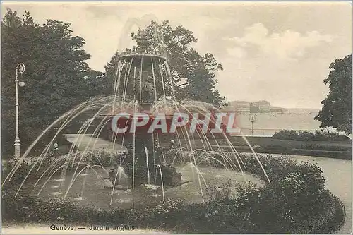 Cartes postales Geneve Jardin Anglais