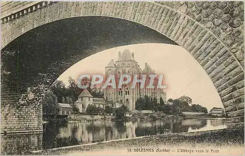 Cartes postales Solesmes - L'Abbaye sous le Pont