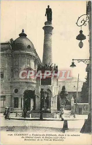 Cartes postales Chambery - Fontaine des elephants  elevee � la m�moire du General Comte de Boigne