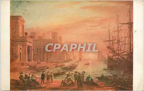 Ansichtskarte AK Claude Gelee dit Claude Lorrain - Un Port de mer au Soleil couchant