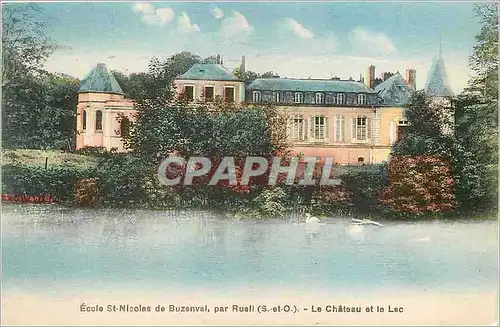 Cartes postales Le Ch�teau et le Lac - Ecole St-Nicolas de Buzenval
