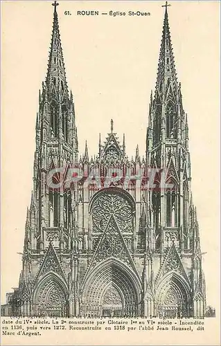 Cartes postales Rouen - Eglise St-Ouen