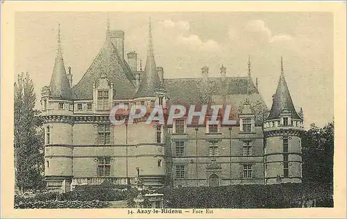 Cartes postales Azay-le-Rideau - Face  Est