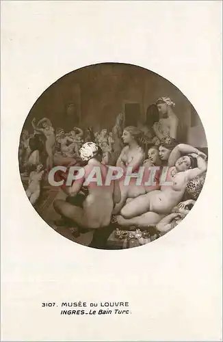 Cartes postales Musee du Louvre - Ingres - Le Bain Turc