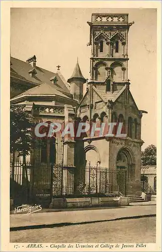 Cartes postales Arras Chapelle des Ursulines et college de jeunes filles