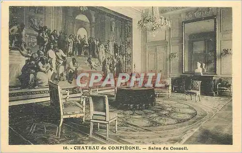 Cartes postales Ch�teau de Compiegne salon du conseil