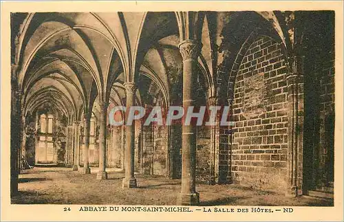 Cartes postales Abbaye de Mont-Saint-Michel la salle des hotes