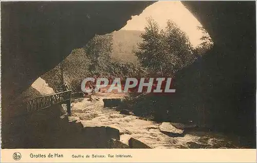 Cartes postales Grotte de Han gouffre de Belvaux vue interieure
