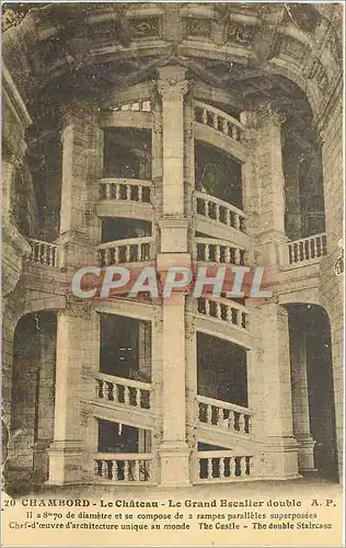 Ansichtskarte AK Chambord le ch�teau le grand escalier double