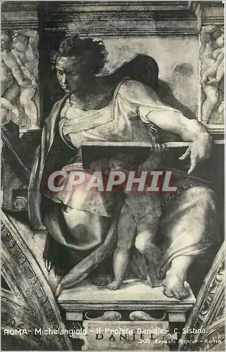 Cartes postales Roma Milchelangiolo II profeta Daniele C. Sistina