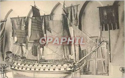 Cartes postales Gand musee d'Archeologie modele du vaisseau de ligne construit en 1767 Bateau