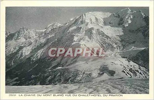 Cartes postales la chaine du Mont Blanc vue du chalet hotel du Prarion