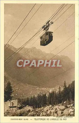 Cartes postales Chamonix Mont Blanc teleferique de l'Aiguille du Midi