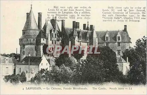 Cartes postales Langeais le ch�teau fa�ade meridionale