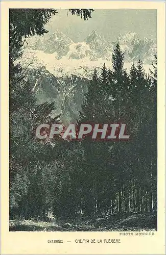 Cartes postales Chamonix chemin de la Flegere