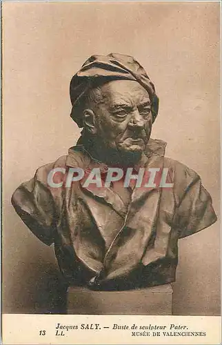 Cartes postales Jacques Saly buste de sculpteur Pater musee de Valenciennes