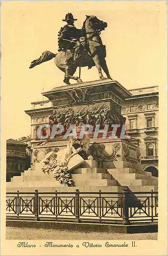 Ansichtskarte AK Milano monument a Victor Emmanuel II