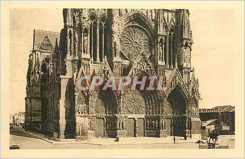 Cartes postales Reims la cathedrale le portail