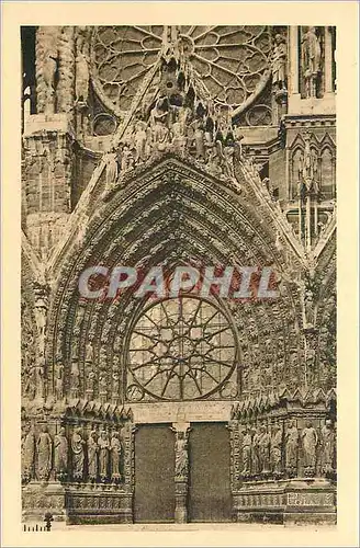 Cartes postales Reims la cathedrale le grand portail