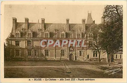 Cartes postales Blois le Ch�teau aile LouisXII fa�ade exterieure