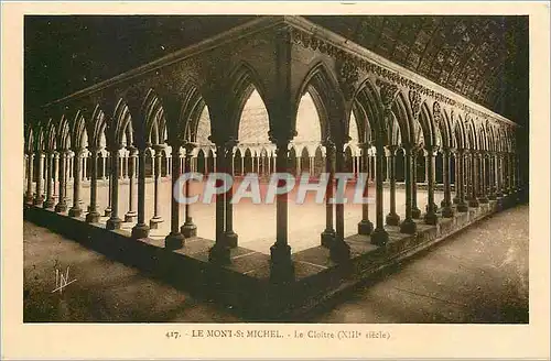 Cartes postales Le Mont-Saint-Michel le cloitre