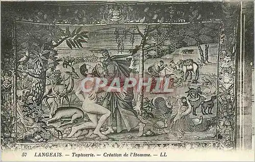 Ansichtskarte AK Langeais tapisserie creation de l'homme