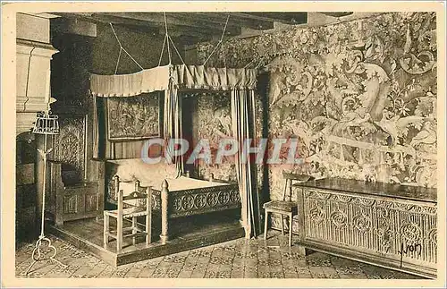 Ansichtskarte AK Ch�teau de Langeais Chambre a coucher tapisserie du Xve siecle