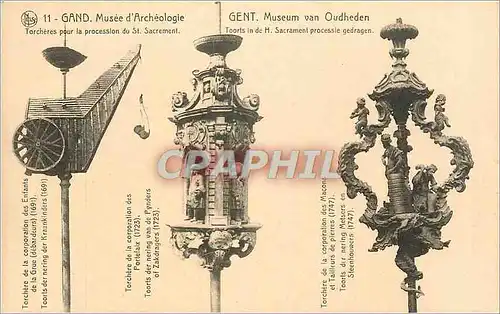 Cartes postales Gand musee d'archeologie torcheres pour la procession du St Sacrement