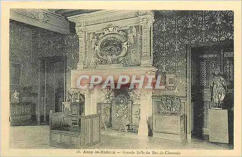 Cartes postales Azay-le-Rideau grande salle du rez de chaussee