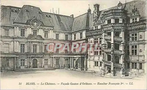 Cartes postales Blois la ch�teau fa�ade gaston d'Orleans escalier Fran�ois 1er