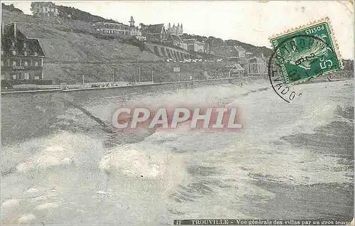 Ansichtskarte AK Trouville vue generale des villas par un gros temps