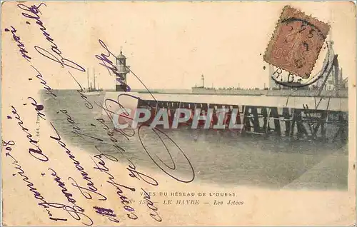 Cartes postales Le Havre les Jetees Phare