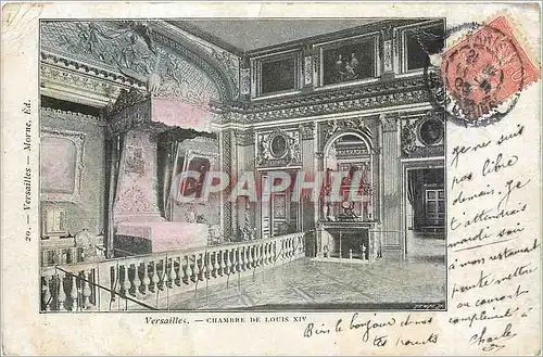 Cartes postales Versailles chambre de Louis XIV