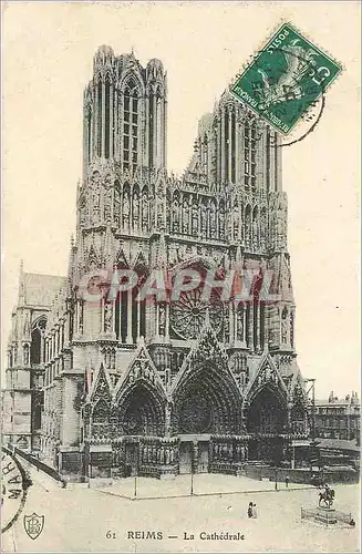 Cartes postales Reims la cathedrale