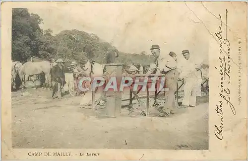 Cartes postales Camp de Mailly le lavoir Militaria