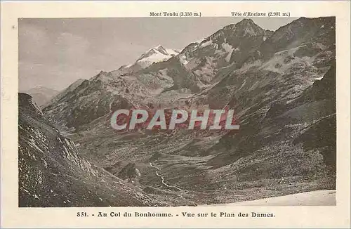 Cartes postales Au Col du Bonhomme vue sur le Plan des Dames