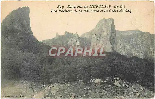 Cartes postales environs de Murols les rochers de la rancune et la crete de coq
