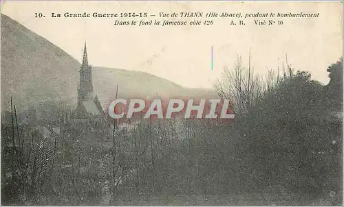 Ansichtskarte AK La grande guerre 1914-15 vue de Thann Hte-Alsace pendant le bombardement Militaria