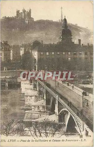 Cartes postales Lyon pont de la Guillotiere et coteau de Fourviere