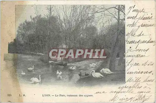 Ansichtskarte AK Lyon le parc ruisseau des cygnes