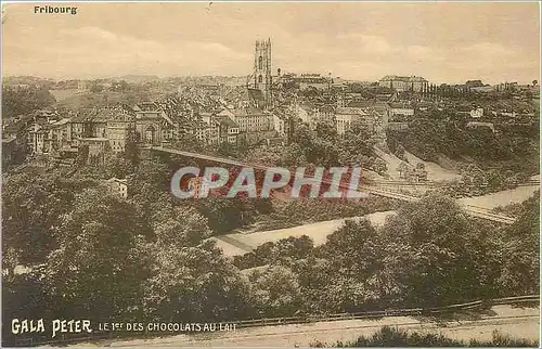 Cartes postales Fribourg Gala Peter Le 1er des chocolats au lait