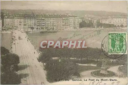 Cartes postales Geneve le pont du Mont Blanc