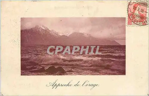 Cartes postales approche de l'orage