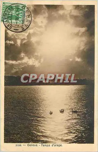 Cartes postales Gen�ve temps d'orage